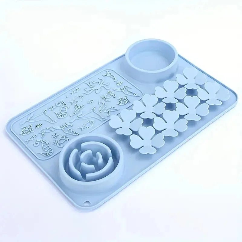 4 - in - 1: Slow Feeder, Snuffle Mat, Water Bowl & Lick Mat - Bark Doctor