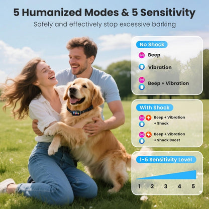 BR01 Smart Anti-Bark Collar with Colour Display & Bark Counter