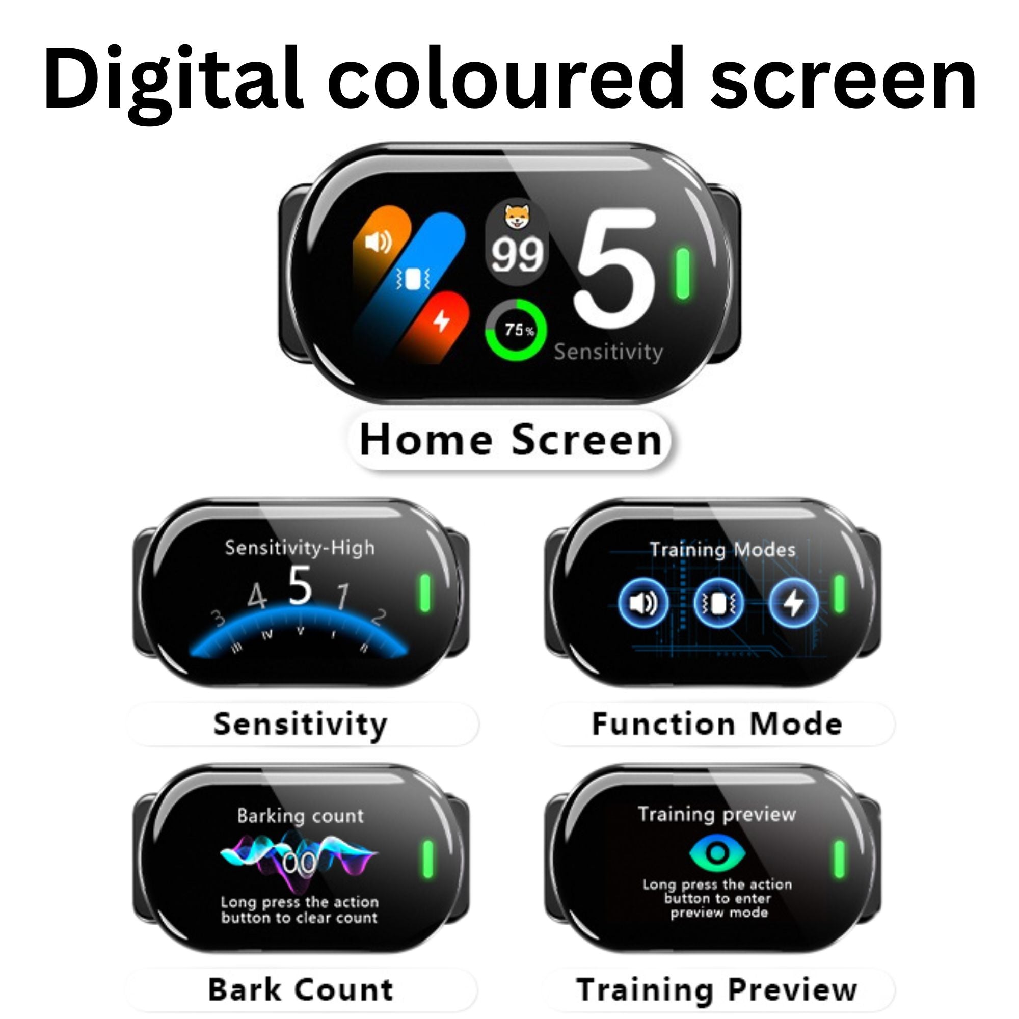 BR02 Waterproof Anti-Bark Collar with Bark Counter