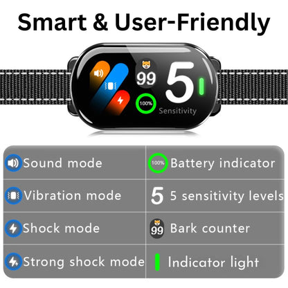 BR02 Waterproof Anti-Bark Collar with Bark Counter