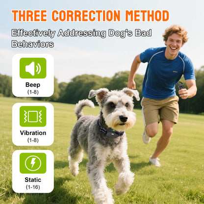 T810 3-in-1 / 2-in-1 Remote + Automatic Anti-Barking Dog Collar with Powerful LED Torch