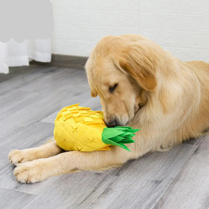 Pineapple Snuffle Toy with Squeaker