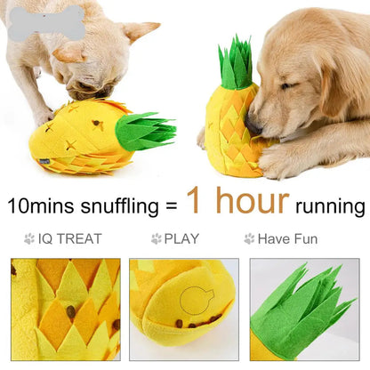 Pineapple Snuffle Toy with Squeaker