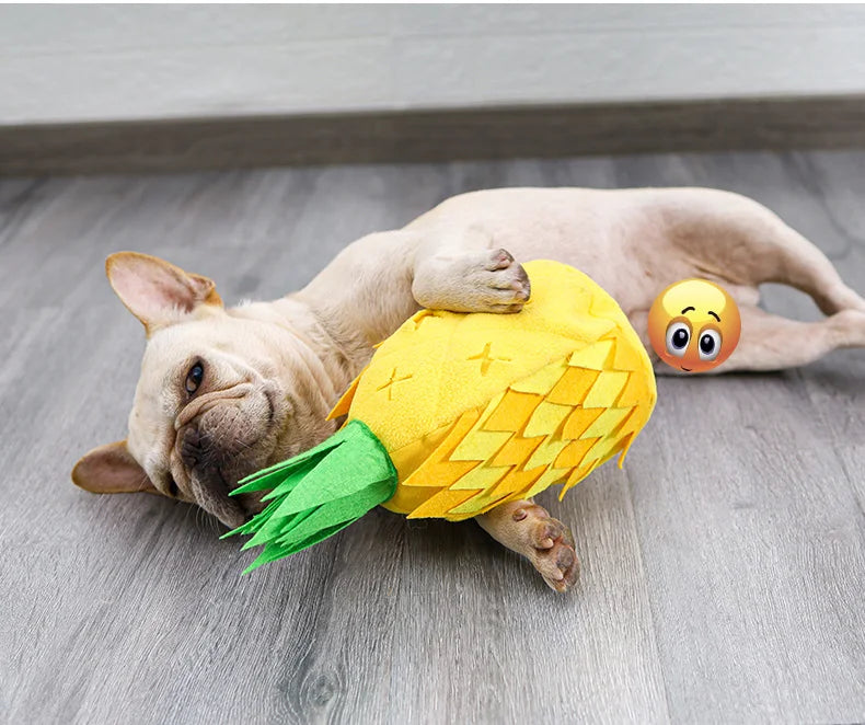 Pineapple Snuffle Toy with Squeaker