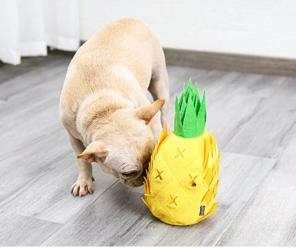 Pineapple Snuffle Toy with Squeaker