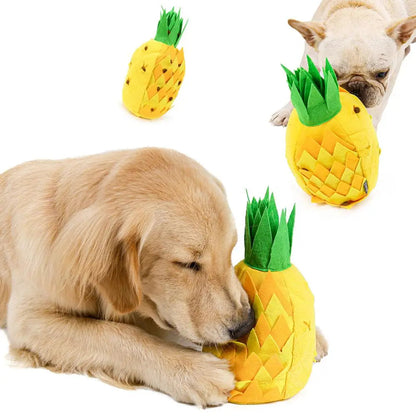 Pineapple Snuffle Toy with Squeaker