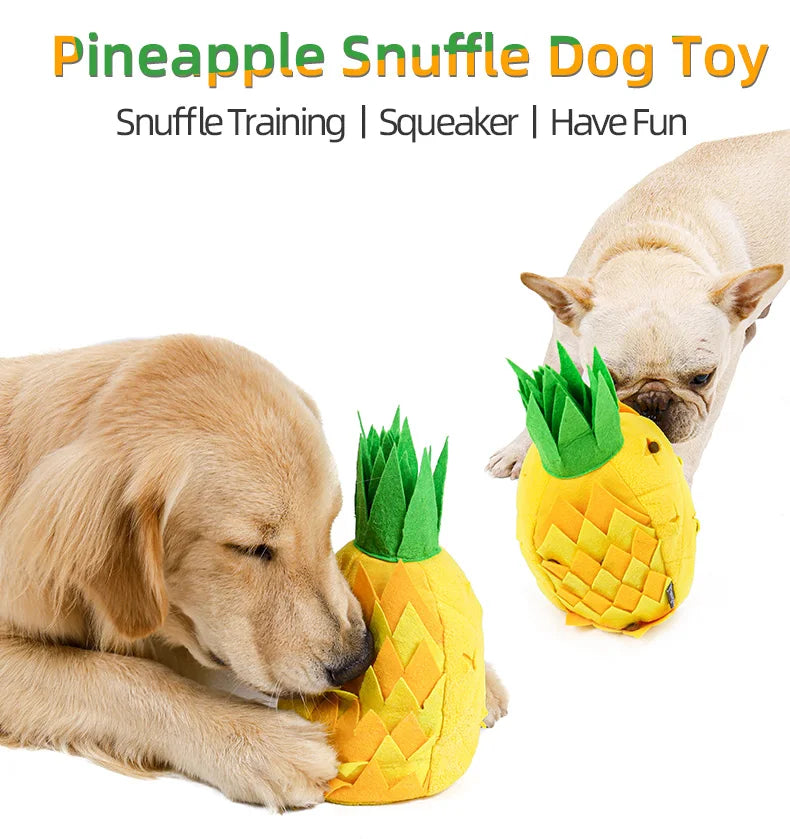 Pineapple Snuffle Toy with Squeaker