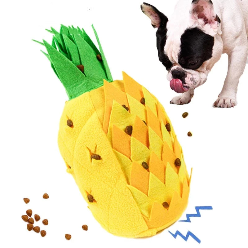 Pineapple Snuffle Toy with Squeaker