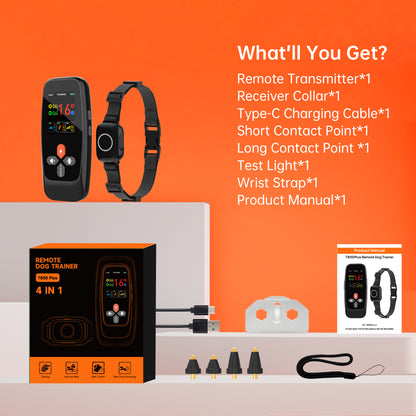 T800Plus 2-in-1 Smart Dog Trainer (Remote + Auto Bark) — with Anti-Lost Alert & Activity Monitor
