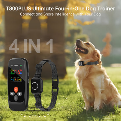 T800Plus 2-in-1 Smart Dog Trainer (Remote + Auto Bark) — with Anti-Lost Alert & Activity Monitor